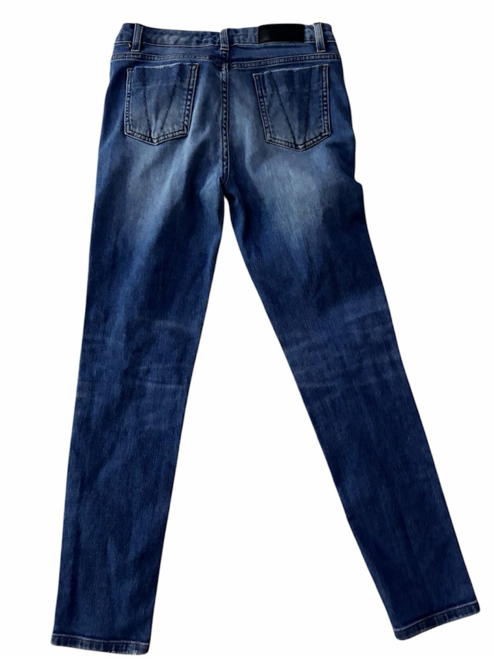 Victoria Beckham Medium Wash Distressed Skinny Jeans Premium Luxury - Picture 2 of 5